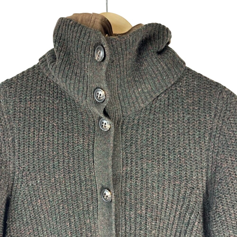 Anthropologie Sleeping On Snow Heavy Cardigan Detached Hood NWT Sz S